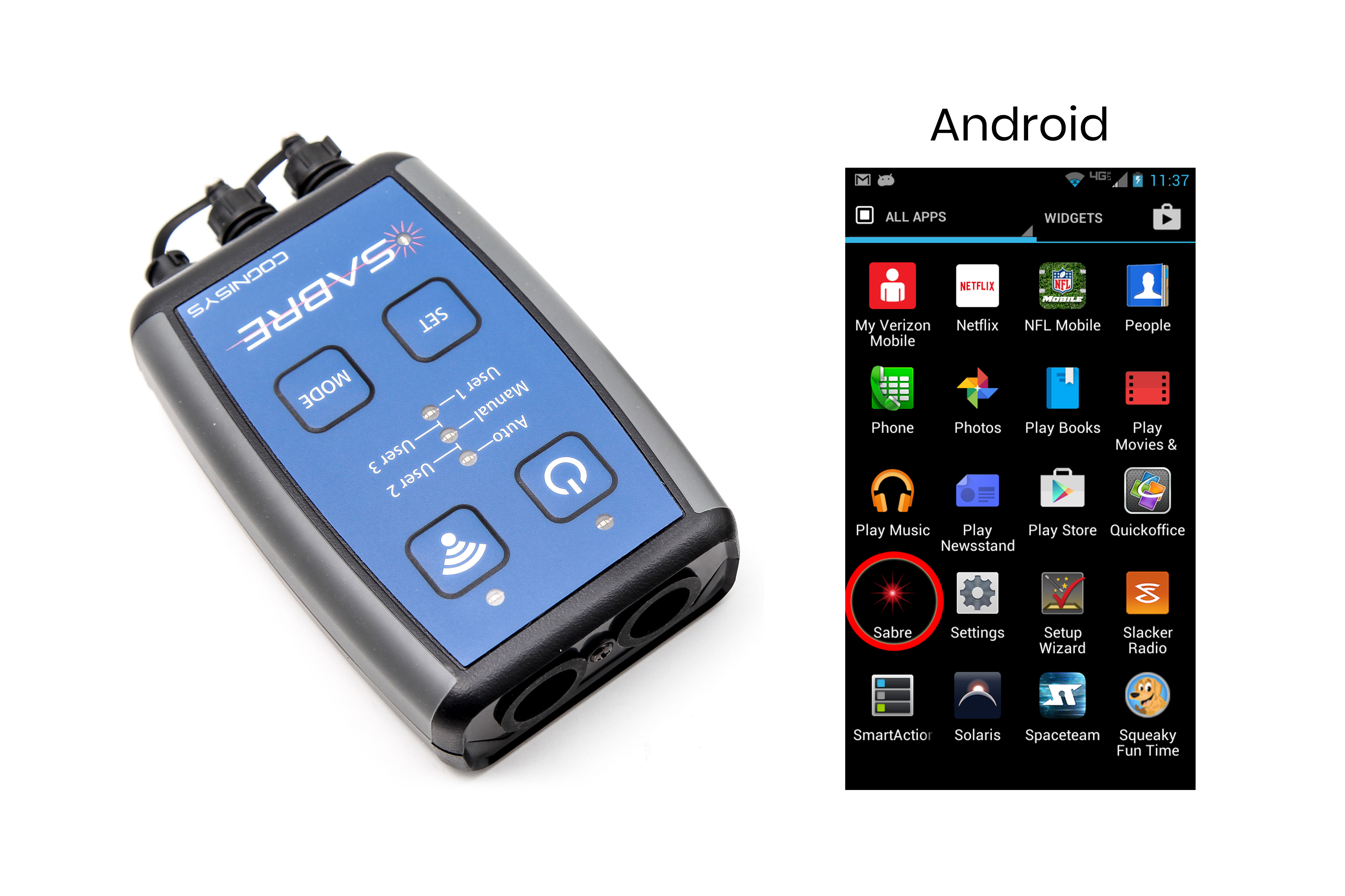 Connecting Sabre to your Android Device