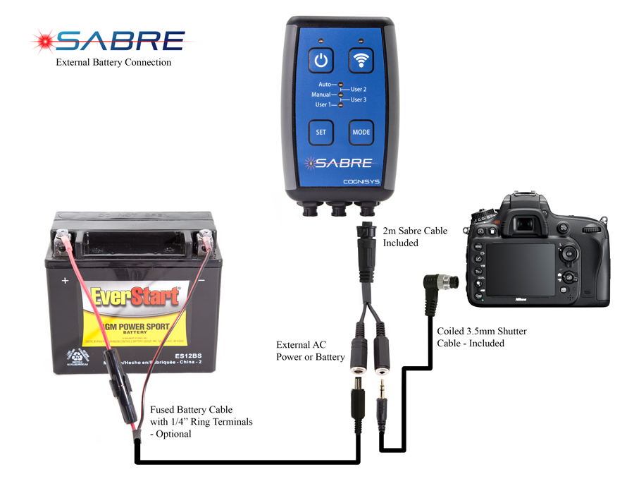 Connecting Sabre to an External Lead Acid Battery